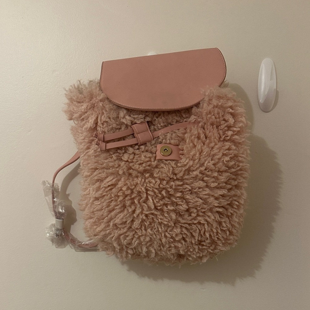 Pink Faux Fur Women Bag